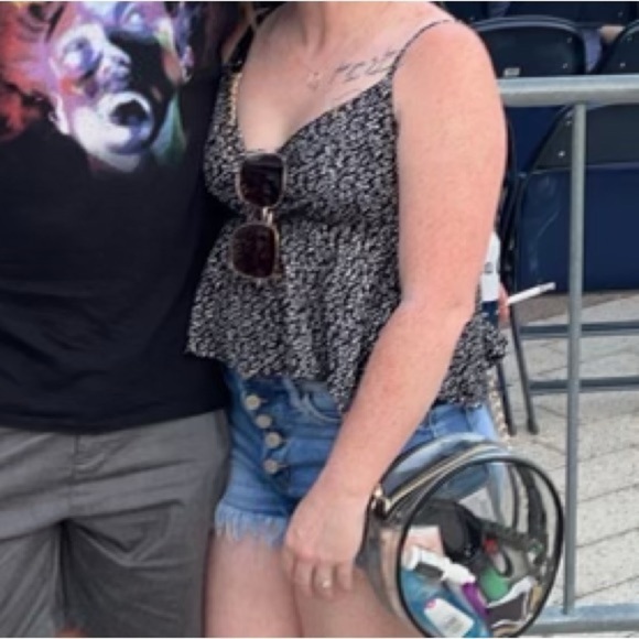 Crop Floral Top with Tie Front and Adjustable Spaghetti Strap - Picture 7 of 8